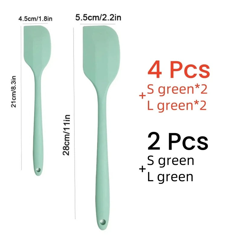 2/4Pcs Silicone Cream Spatula Non-stick Butter Spatula Heat-resistant Kitchen Baking Tools DIY Cake Baking Tools