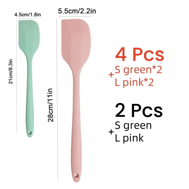 2/4Pcs Silicone Cream Spatula Non-stick Butter Spatula Heat-resistant Kitchen Baking Tools DIY Cake Baking Tools