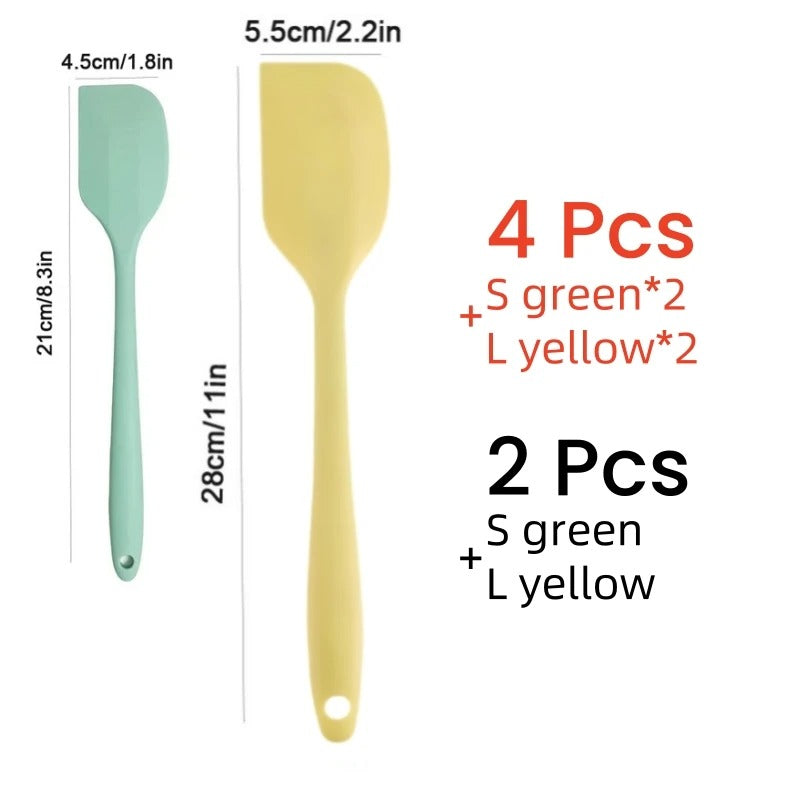 2/4Pcs Silicone Cream Spatula Non-stick Butter Spatula Heat-resistant Kitchen Baking Tools DIY Cake Baking Tools
