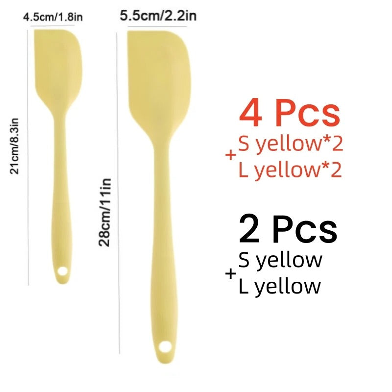 2/4Pcs Silicone Cream Spatula Non-stick Butter Spatula Heat-resistant Kitchen Baking Tools DIY Cake Baking Tools