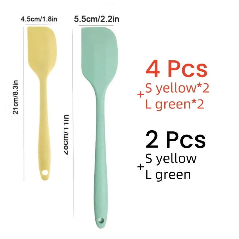 2/4Pcs Silicone Cream Spatula Non-stick Butter Spatula Heat-resistant Kitchen Baking Tools DIY Cake Baking Tools