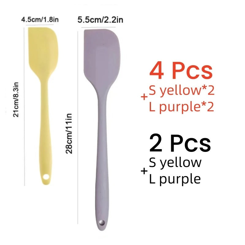 2/4Pcs Silicone Cream Spatula Non-stick Butter Spatula Heat-resistant Kitchen Baking Tools DIY Cake Baking Tools