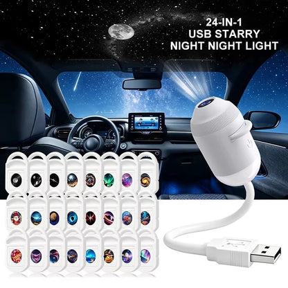 Portable Mini USB Starry Sky Projection Lamp